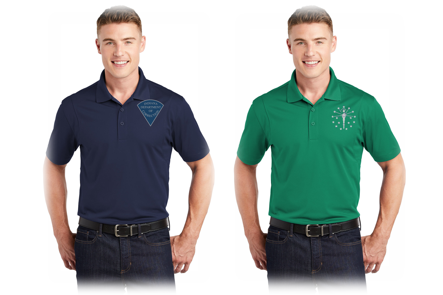 Mens Custody Polos Navy or Non Custody Polo Green